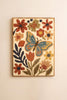 Wood Framed Hand-hooked Flowers & Butterfly – image 4