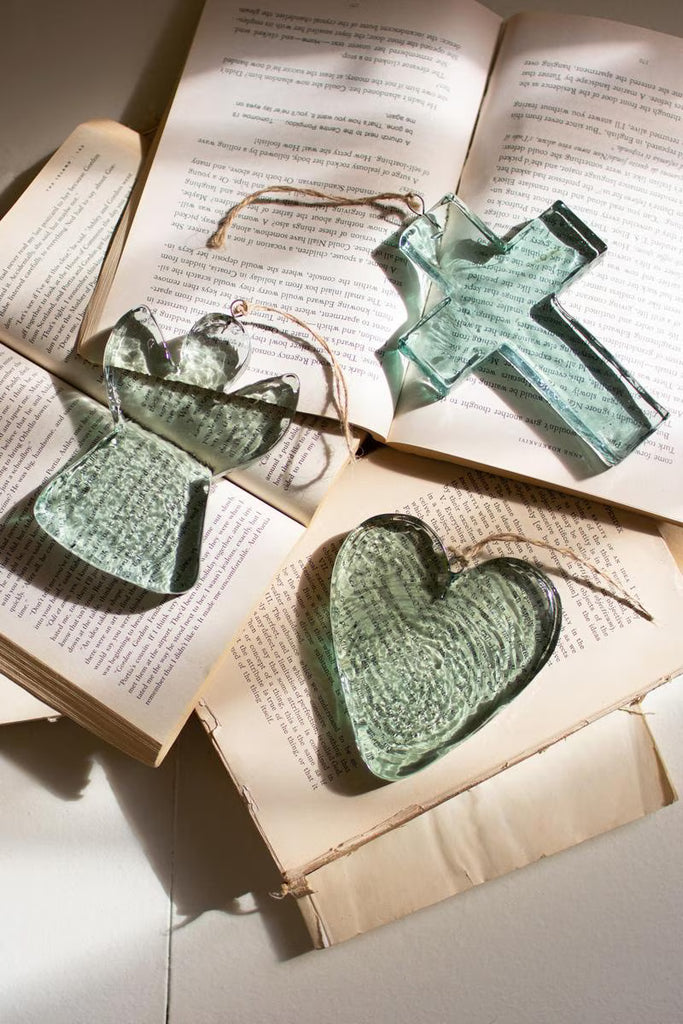 Set of 4 Glass Cross Suncatcher – image 2