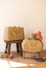 Set of 2 Woven Vine Baskets with Hinged Handles – image 1