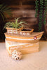 Set of 2 Ceramic Boat Planters - image 1