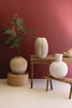 Tall Stone Composite Fluted Bulb Vase – image 2