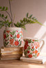 Set of 2 Cement Pitcher and Vase - Pomegranites – image 1