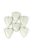 SET OF SIX HAND CARVED STONE HEARTS-WHITE (MIN 2) — Kalalou A5742K