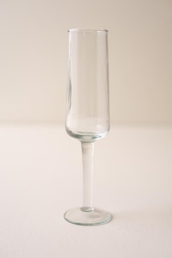 Set of 6 Hammered Glass Champagne Flute – image 1