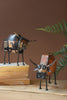 Set of 2 Recycled Iron Steers - image 1
