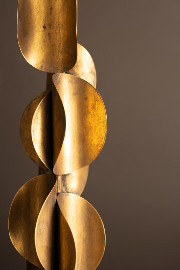 Tall Metal Table Lamp with Antique Gold Finish - #1 – image 2