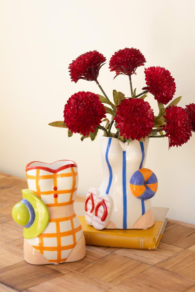 Set of 2 Ceramic Swimsuit Vases - image 4