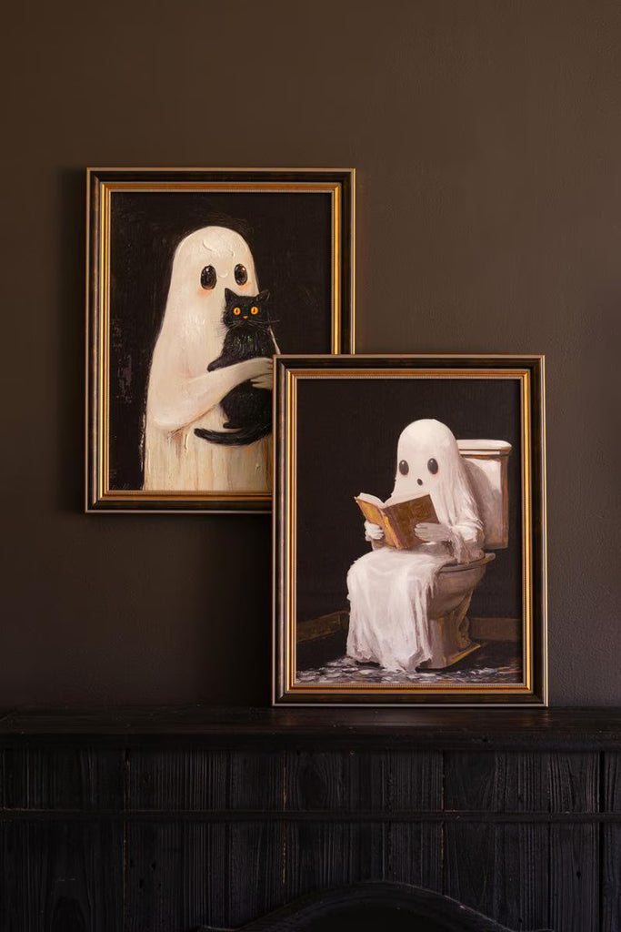 Set of 2 Halloween Ghosts Paintings - view 5