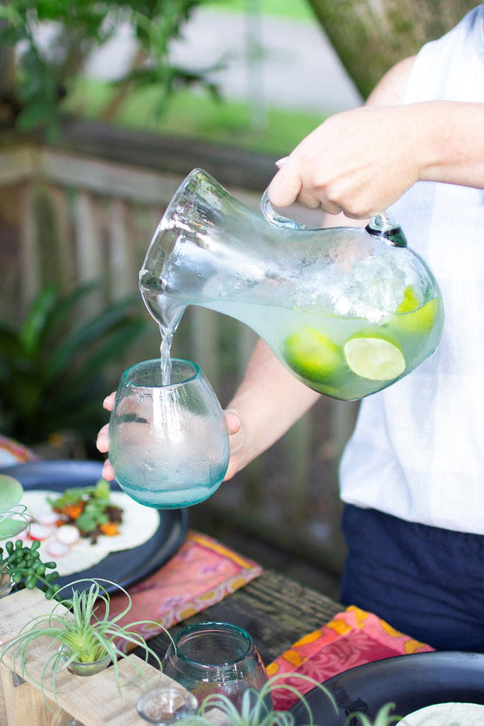 Set of 2 Small Glass Tilted Pitcher (min 2) – image 4