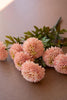 BUNDLE OF SEVEN  ARTIFICIAL ZINNIAS - LIGHT PINK — Kalalou CHAL1005