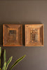 Set of 2 Repurposed Wood Framed Block Stamps – image 1