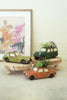 SET OF THREE CERAMIC CARS PLANTERS — Kalalou CDV2252