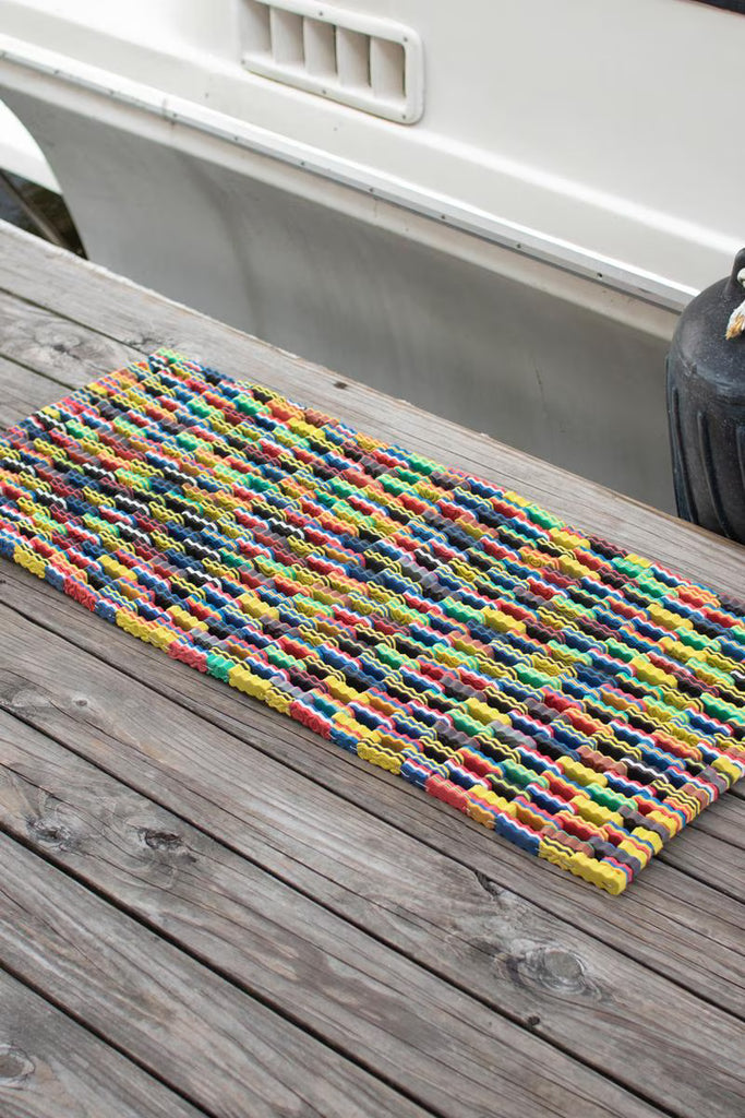 RECYCLED FLIP FLOP LARGE DOOR MAT (MIN 2) — Kalalou PML1001K