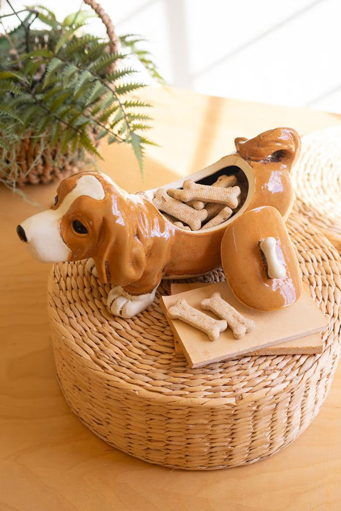Ceramic Basset Hound Canister – image 2