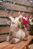 Faux Concrete Rabbit Planter – image 3