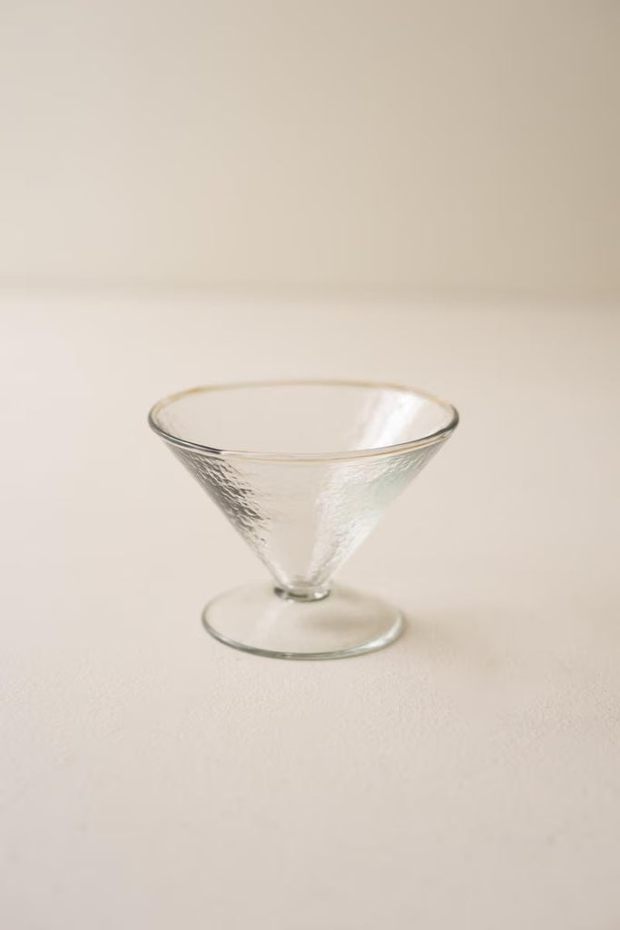 Set of 6 Hammered Glass Martini Glass – image 1