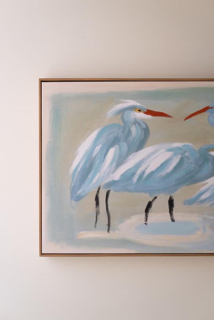Framed Paint Over Print - Eight Shore Birds – image 3