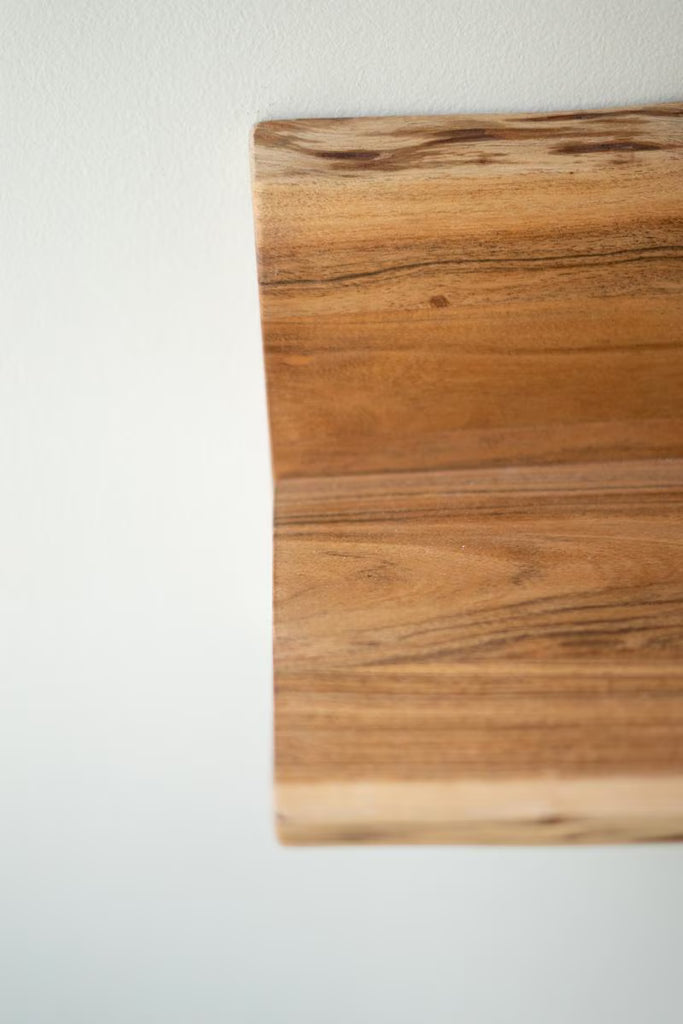 SET OF THREE ACACIA WOOD FLOATING WALL SHELVES — Kalalou NLAR1011