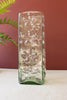 Set of 2 Square Glass Vase with Embossed Flowers (min 2) – image 6