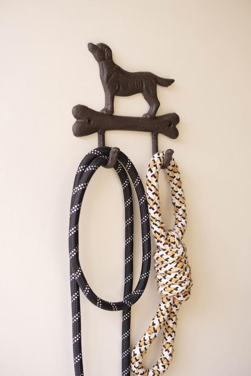 Cast Iron Dog with Bone Wall Hook - image 1