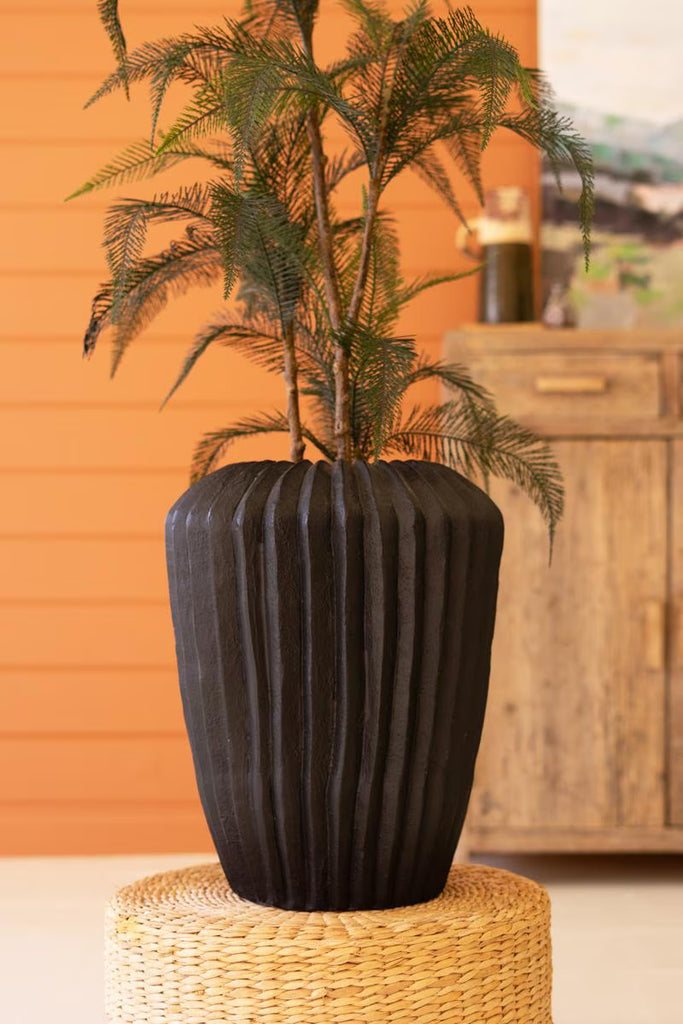 Tall Stone Composite Urn - Black – image 3