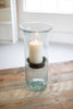 Set of 2 Mini Glass Candle Cylinders with Rustic Insert - Large (min 2) – image 2
