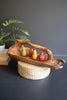 LARGE OVAL TEAK BOWL WITH HANDLE — Kalalou DAG1002