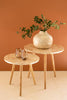 Set of 2 Wooden Accent Tables with Capiz Shell Detail #1 – image 1