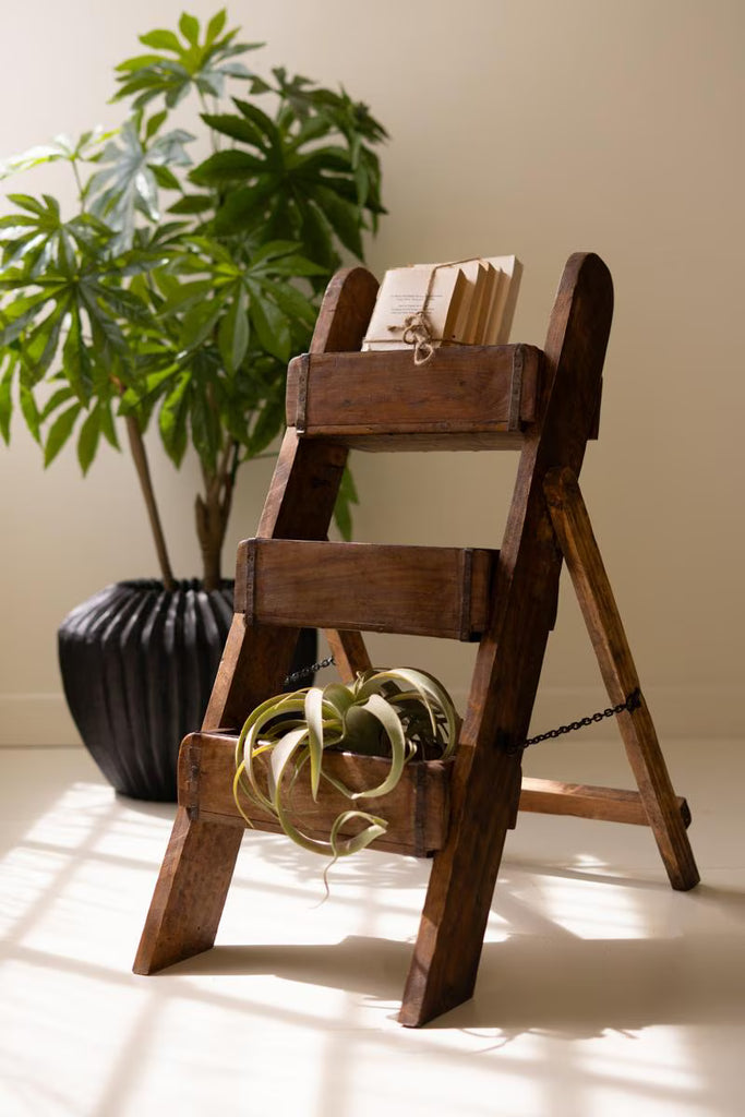 Three Tiered Wooden Brick Mold Display Stand – image 2