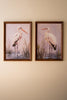 Set of 2 Framed Paint Over Print Herons – image 5