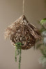 Round Tea Twig Bird House with Roof – image 1