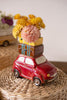 Red Ceramic Car with Luggage Planter - image 1