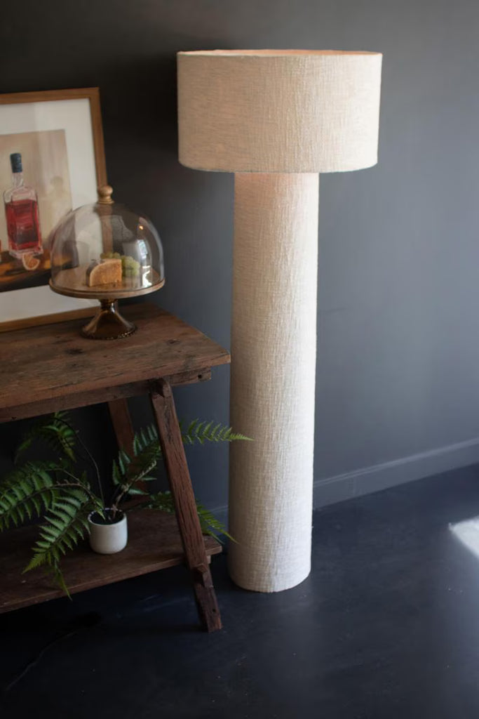Boucle Fabric Floor Lamp with Shade – image 3