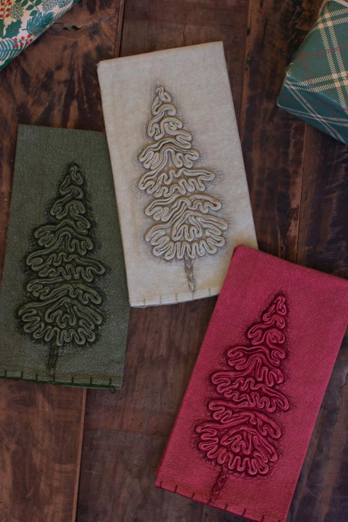 Set of 3 Christmas Tree Kitchen Towels - image 1