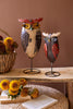 Set of 2 Recycled Iron Owls on Stands – image 1