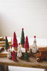 Set of 9 Turned Wood Painted Christmas Trees – image 1