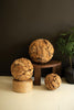 Set of 3 Recycled Teakwood Spheres – image 1
