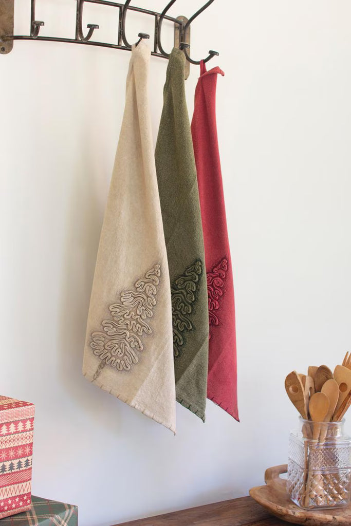Set of 3 Christmas Tree Kitchen Towels - image 9