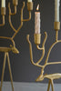 Set of 2 Antique Gold Forged Christmas Deer Candelabras – image 2