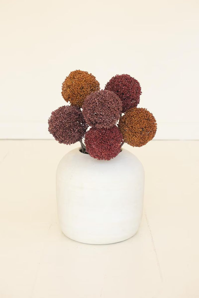 Set of 6 Artificial Allium Ball Stems - 2 Each Color - view 2