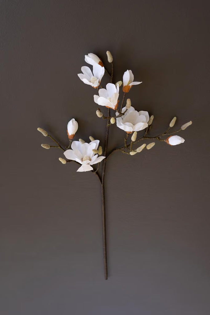 Set of 6 Artificial Magnolia Flowers Spray – image 1