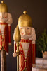 Set of 2 Painted Metal Nutcrackers on Wood Bases – image 3