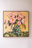 Framed Painting - Pink Flowers with Blue Vase – image 4