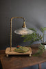 Table Lamp with Wooden Tray Base and Glass Shade – image 2