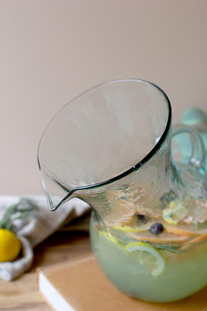Set of 2 Large Glass Tilted Pitcher (min 2) – image 5