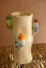 Ceramic Log Vase with Colorful Birds - image 4