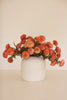 BUNDLE OF SEVEN  ARTIFICIAL ZINNIAS - ORANGE — Kalalou CHAL1003