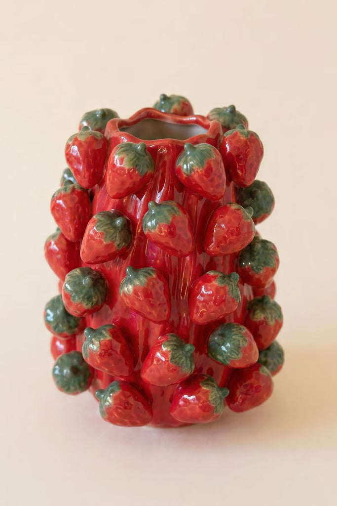 Ceramic Strawberries Vase – image 2