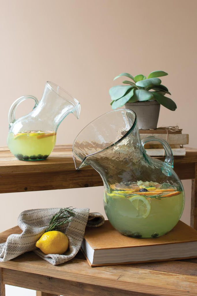 Set of 2 Small Glass Tilted Pitcher (min 2) – image 2