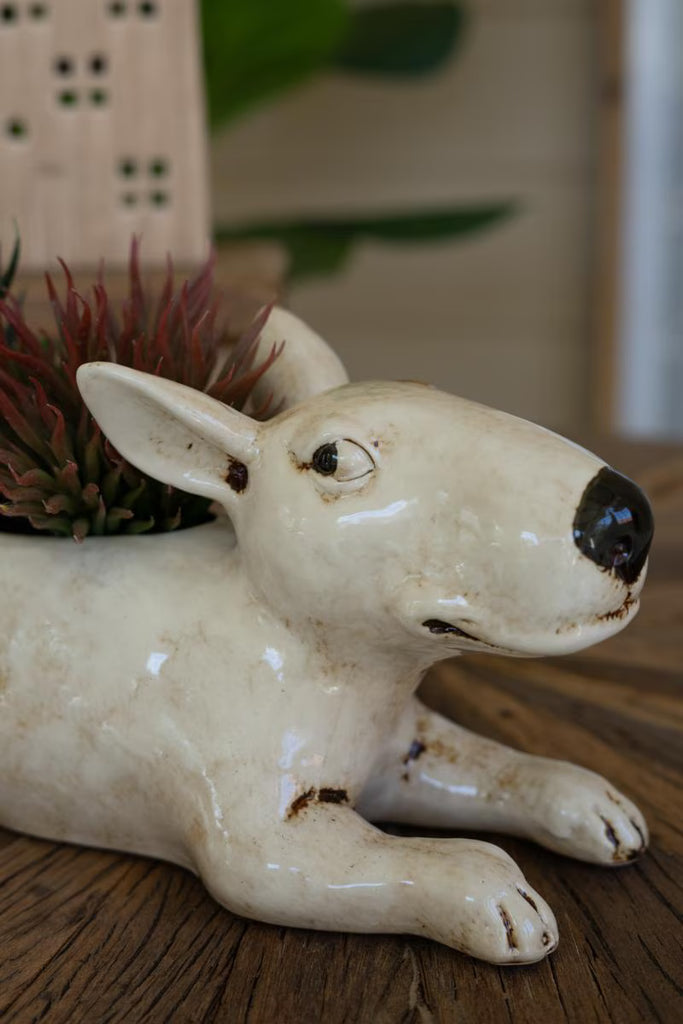 Set of 2 Ceramic Bull Terrier Planter (min 2) – image 4